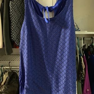 Sparkle blue tank top